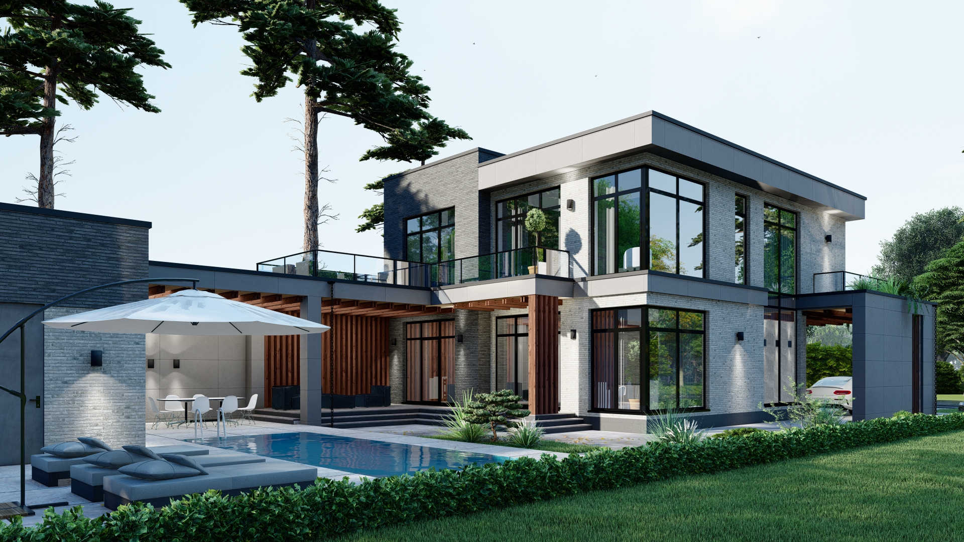 Этажи: 2
Спальни:3
С/У: 3
Зона барбекю
---
240 кв.м.