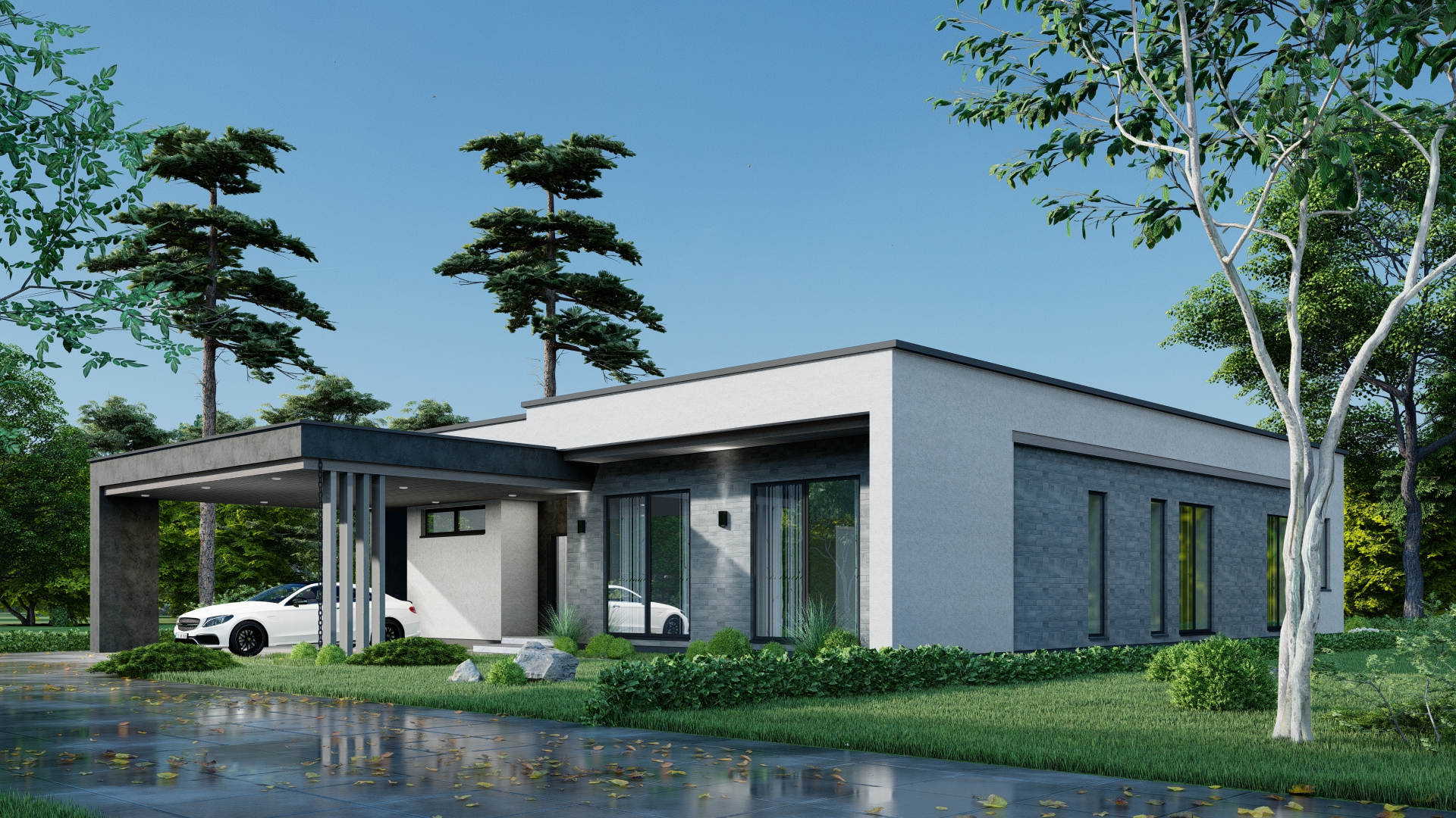 Этажи: 1
Спальни: 2
С/У: 3
Сауна
Зона барбекю
---
175 кв.м.