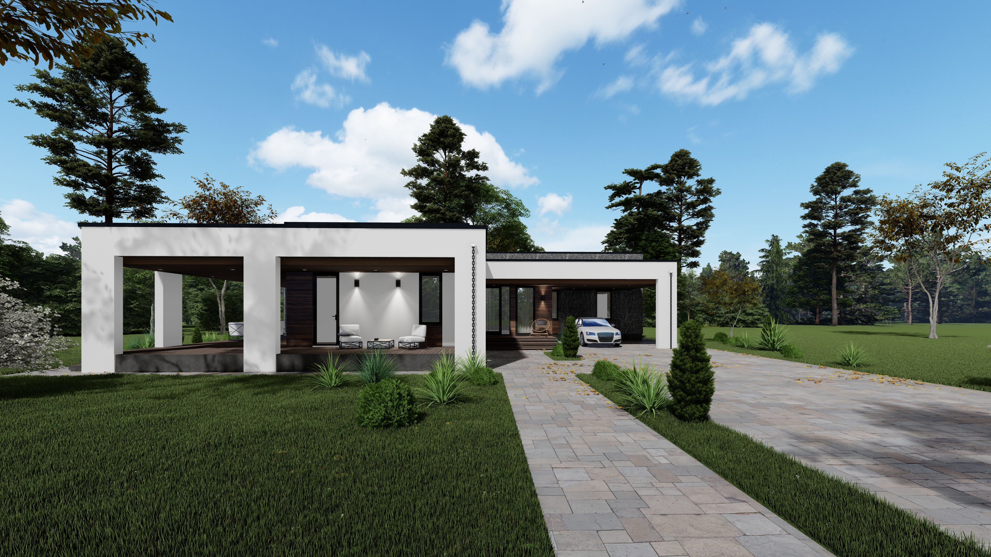 Этажи: 1
Спальни: 3
С/У: 2
Кабинет
Спортзал
---
215 кв.м.